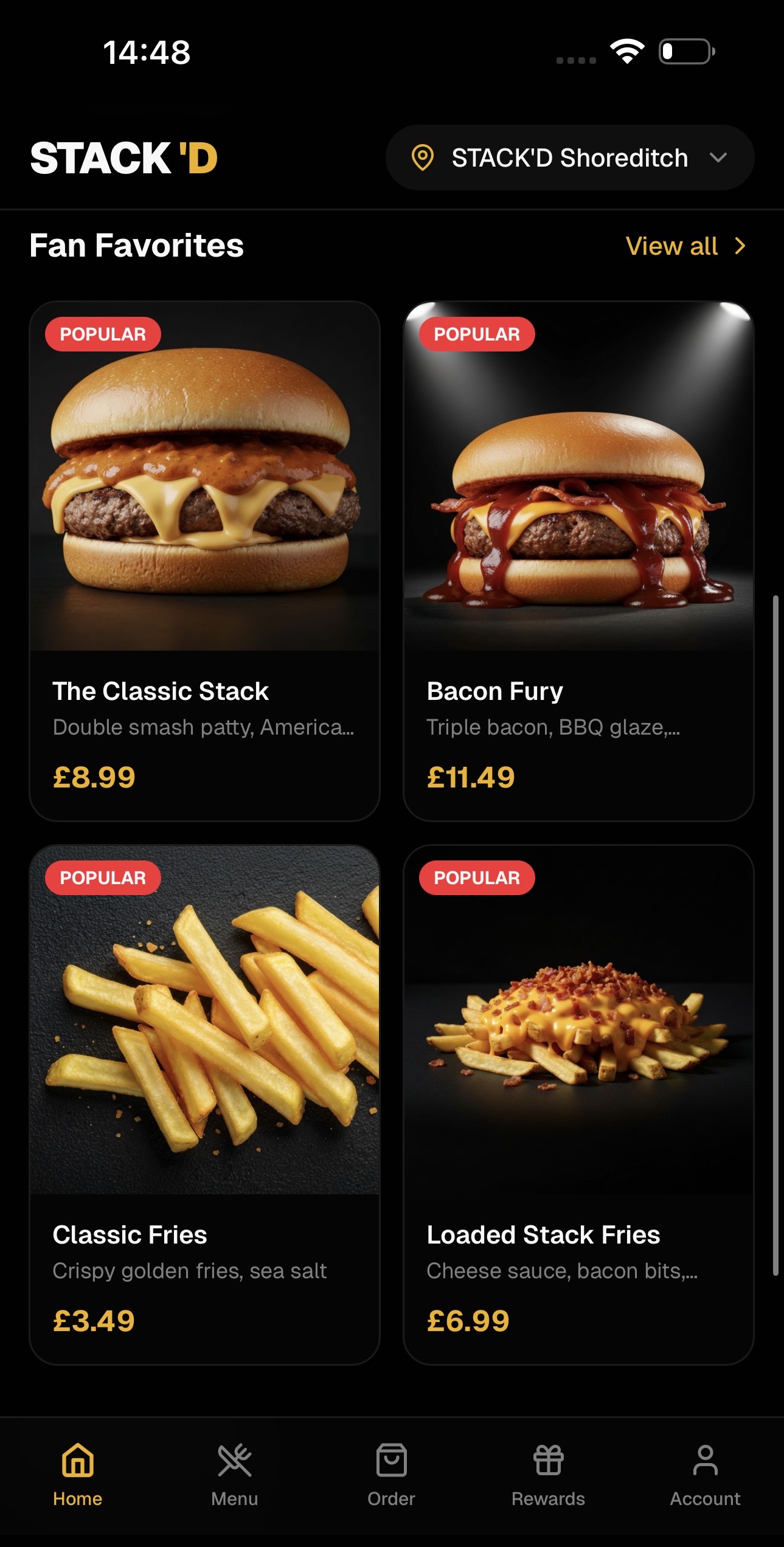 Fan Favorites Screen